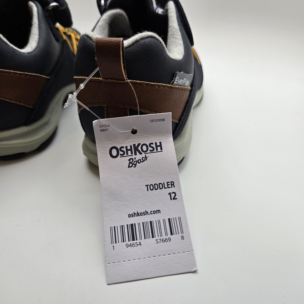 OshKosh B'gosh Toddlers Blue and Yellow Sneakers with Velcro - Picture 7 of 8